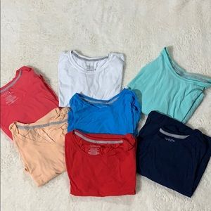 Lot of 7 blank colored shirts